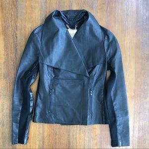 BB Dakota Genuine black leather moto jacket
